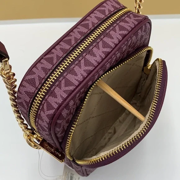 MICHAEL KORS Jet Set Travel Medium Logo Crossbody Bag & Small Coinpouch ID card - Picture 10 of 16